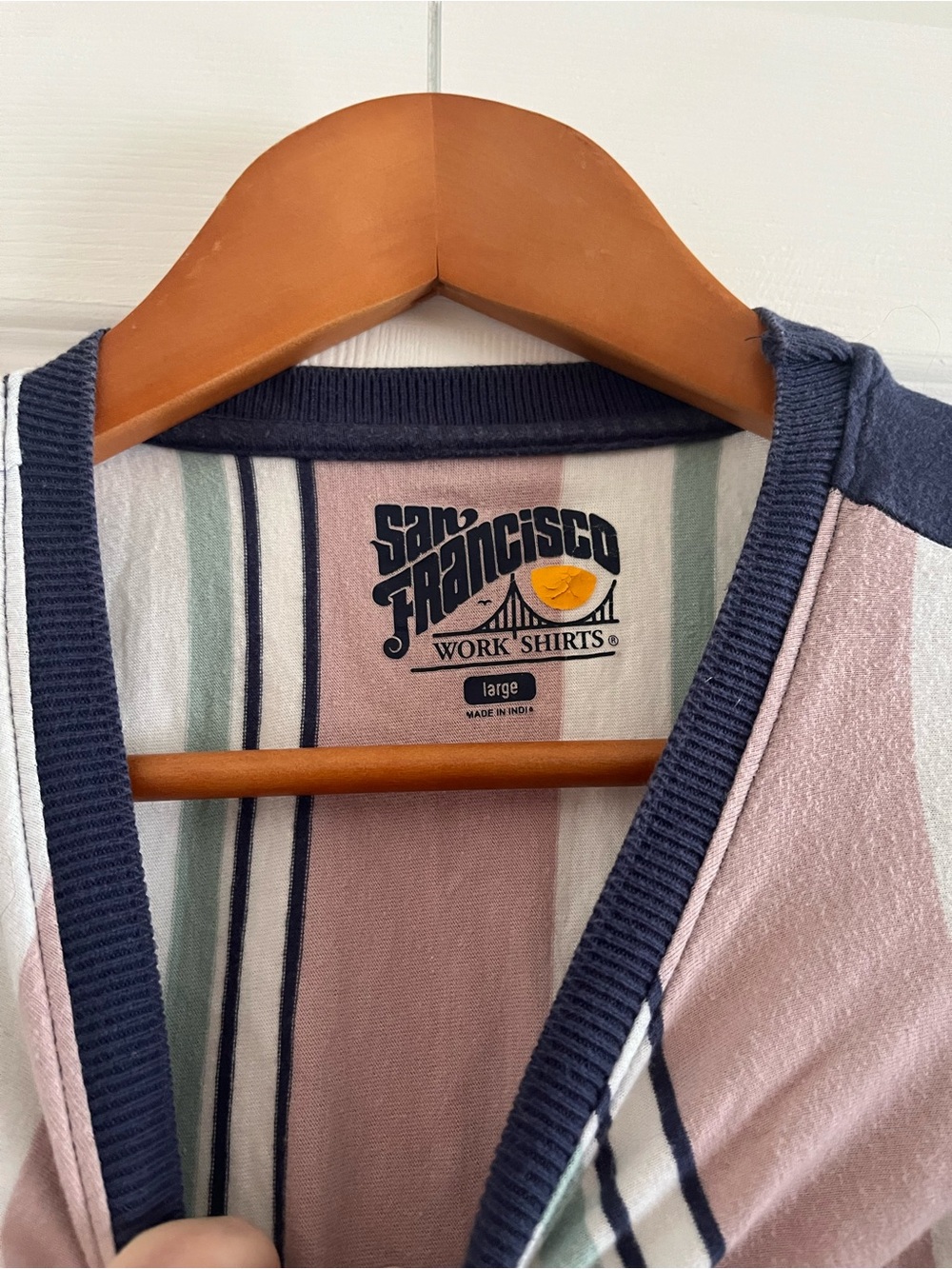 San Francisco Work Shirts • Striped Short Sleeve Tee - Picture 2 of 4